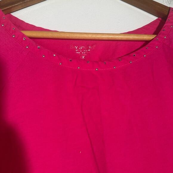 Bay Studio Fitted Pink Cap Sleeve Tee - Picture 4 of 5